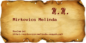 Mirkovics Melinda névjegykártya